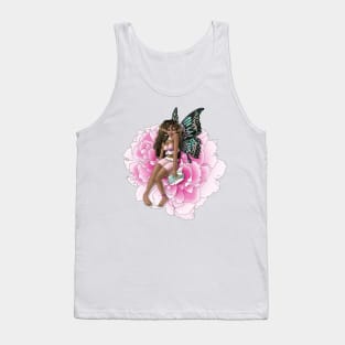 African American Fairy on a Flower Tank Top